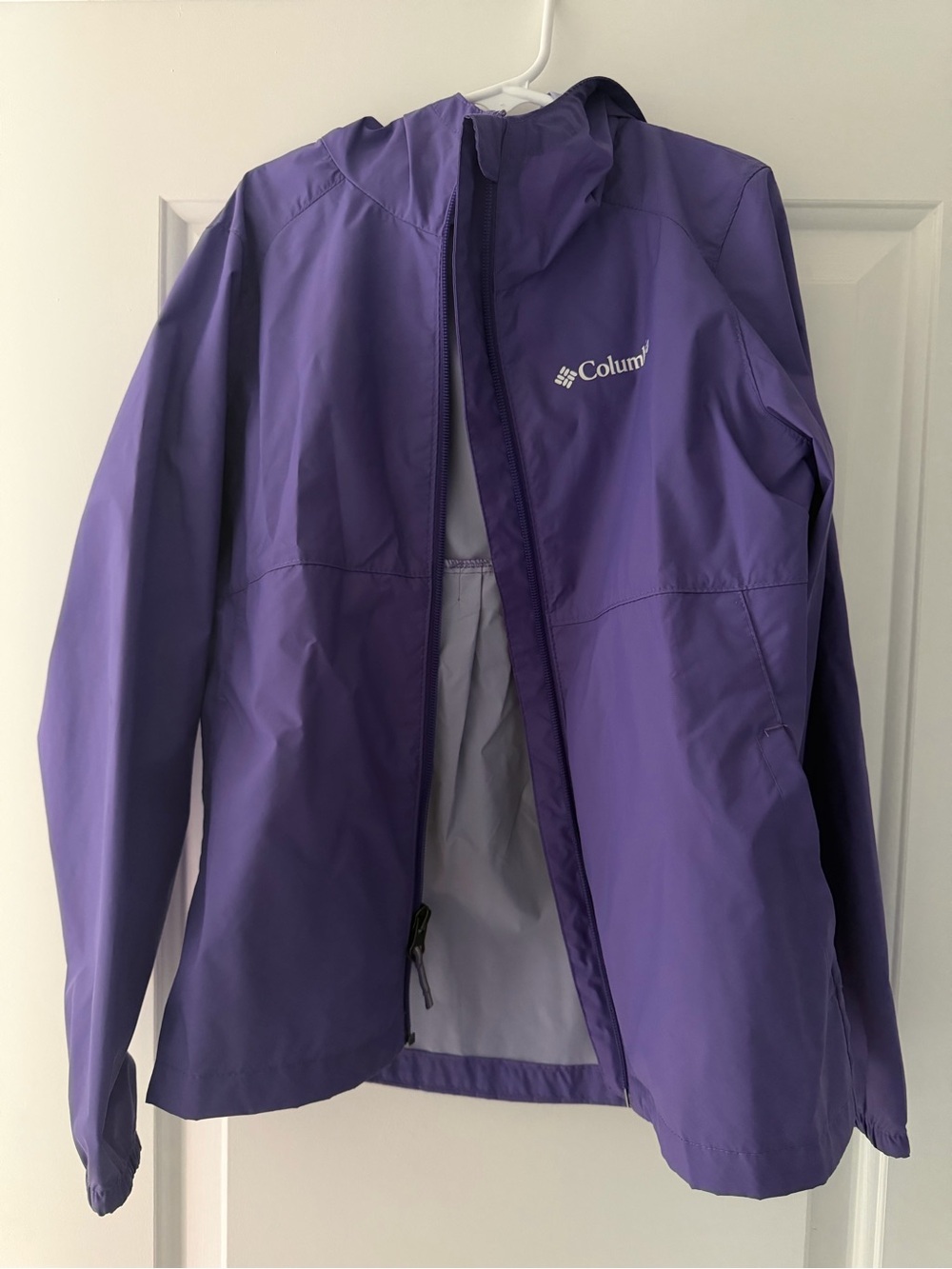 Columbia Kids Purple Hooded Rain Jacket